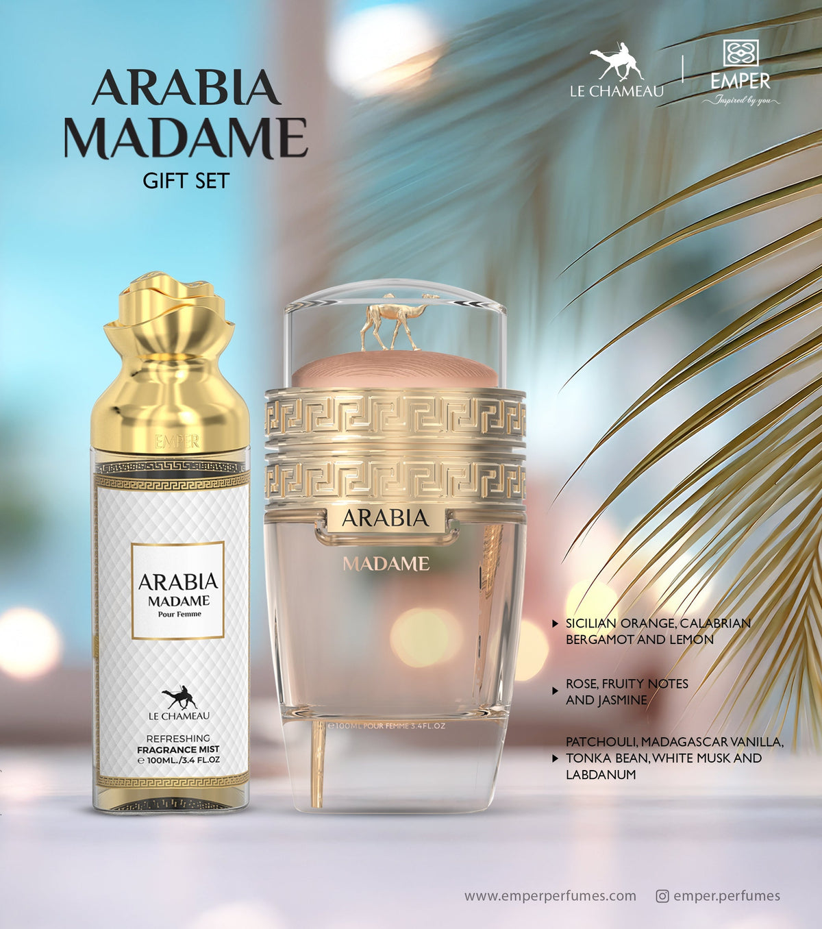 2 in 1 Gift  Set Arabia  Madame - Emper Perfumes