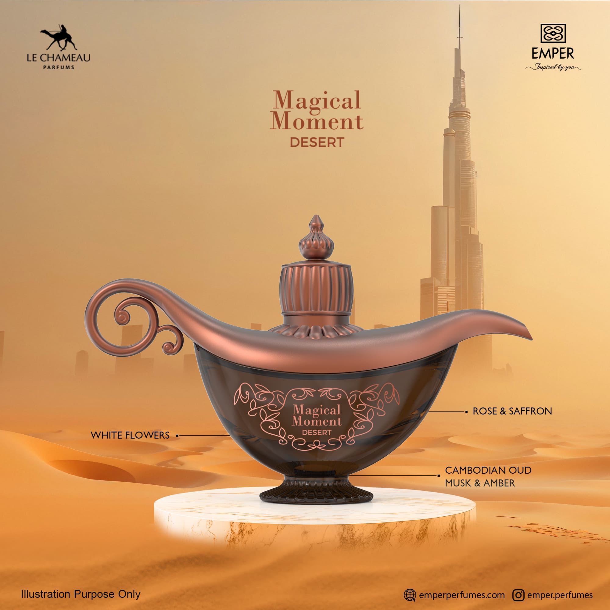 Magical Moment Dessert Perfume – Saffron, Rose & Oud Fragrance